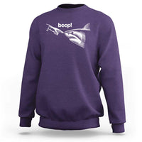 Boop Shark Meme Sweatshirt Funny Nose Touch Shark Lovers Ocean Life