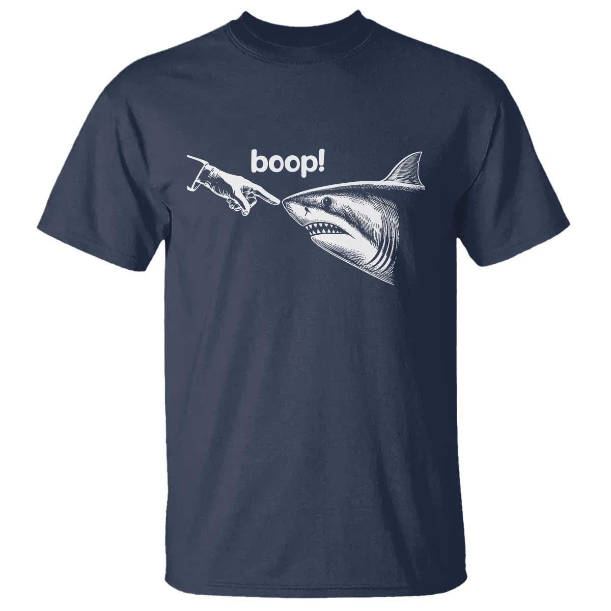 Boop Shark Meme T Shirt Funny Nose Touch Shark Lovers Ocean Life