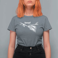 Boop Shark Meme T Shirt For Women Funny Nose Touch Shark Lovers Ocean Life