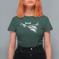Boop Shark Meme T Shirt For Women Funny Nose Touch Shark Lovers Ocean Life