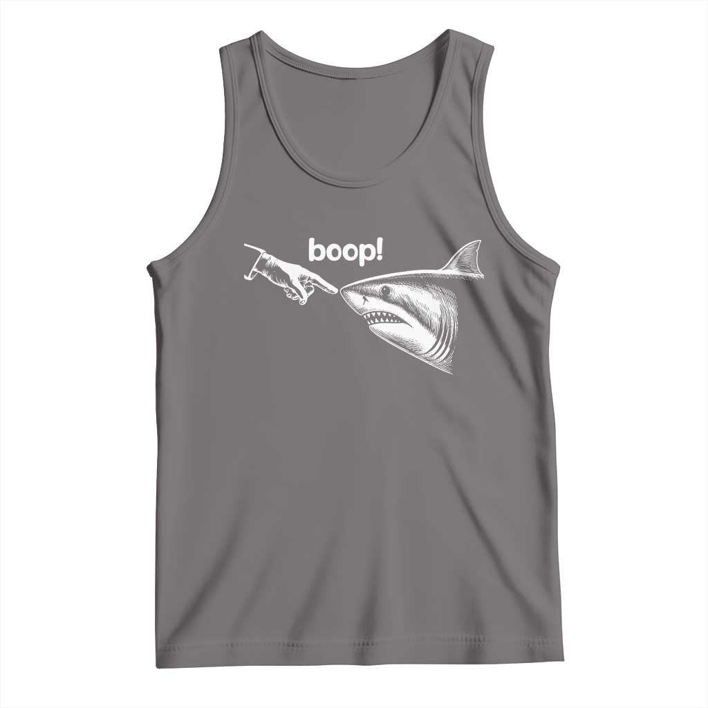 Boop Shark Meme Tank Top Funny Nose Touch Shark Lovers Ocean Life