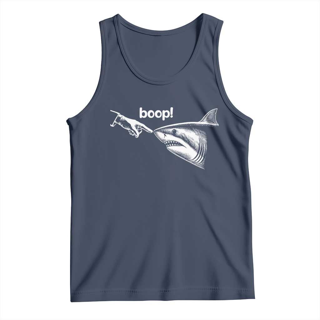 Boop Shark Meme Tank Top Funny Nose Touch Shark Lovers Ocean Life