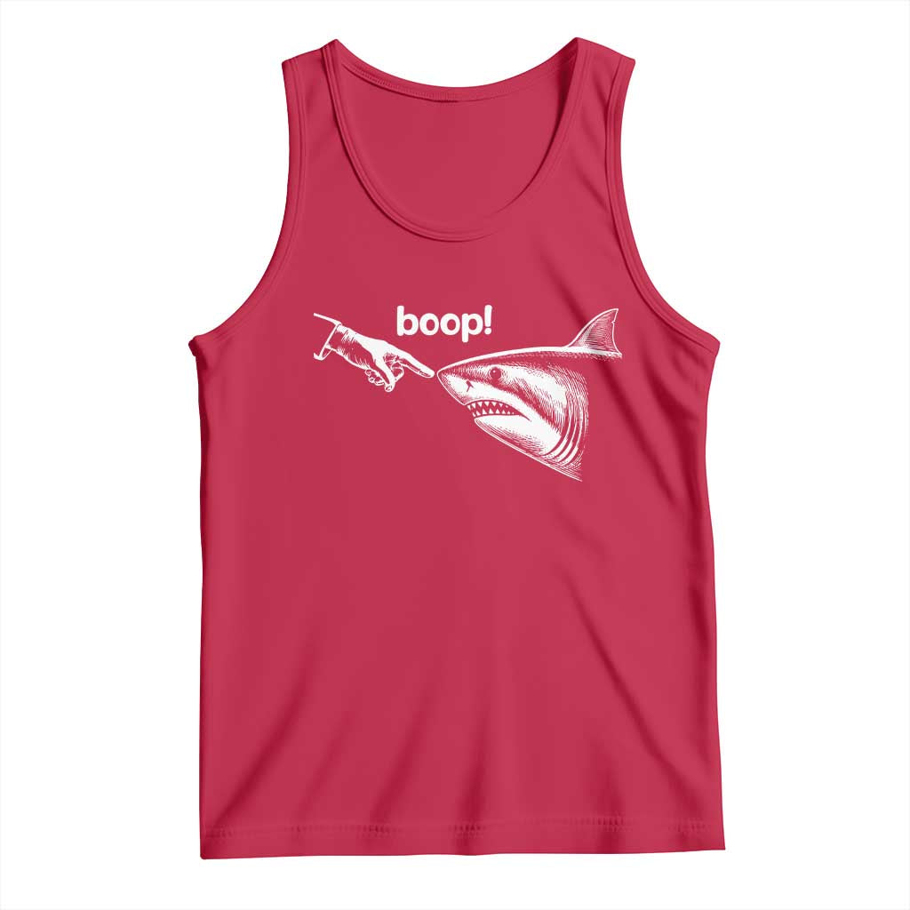 Boop Shark Meme Tank Top Funny Nose Touch Shark Lovers Ocean Life