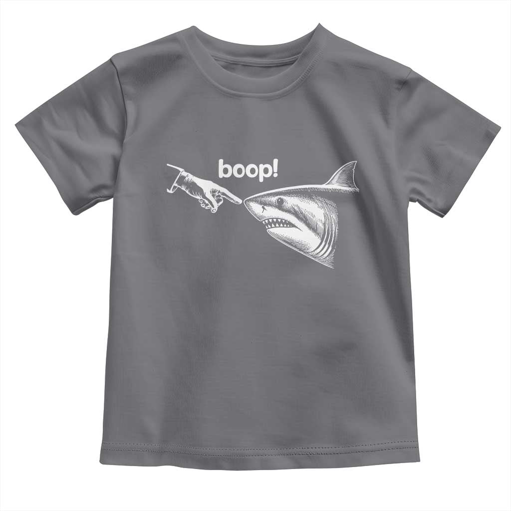 Boop Shark Meme Toddler T Shirt Funny Nose Touch Shark Lovers Ocean Life