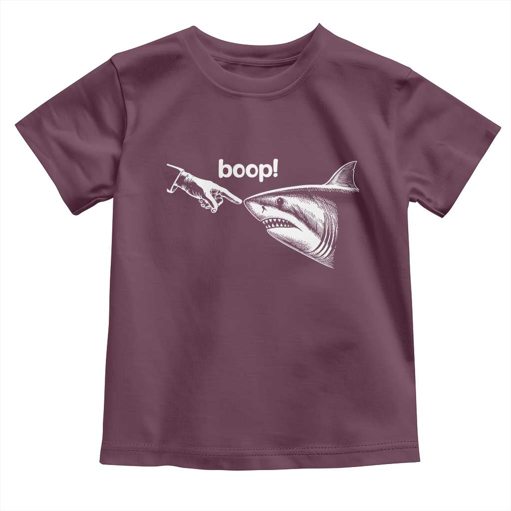 Boop Shark Meme Toddler T Shirt Funny Nose Touch Shark Lovers Ocean Life