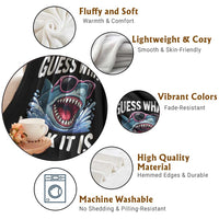 Funny Shark Guess What Week It Is Throw Blanket Shark Awareness Support Ocean Summer