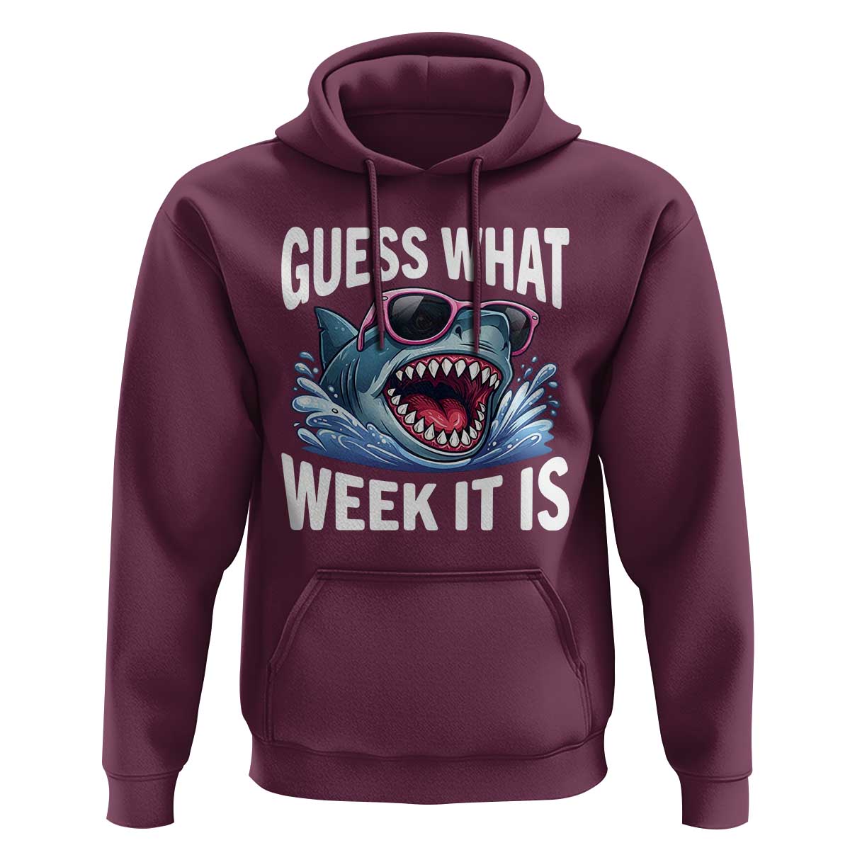 Funny Shark Guess What Week It Is Hoodie Shark Awareness Support Ocean Summer