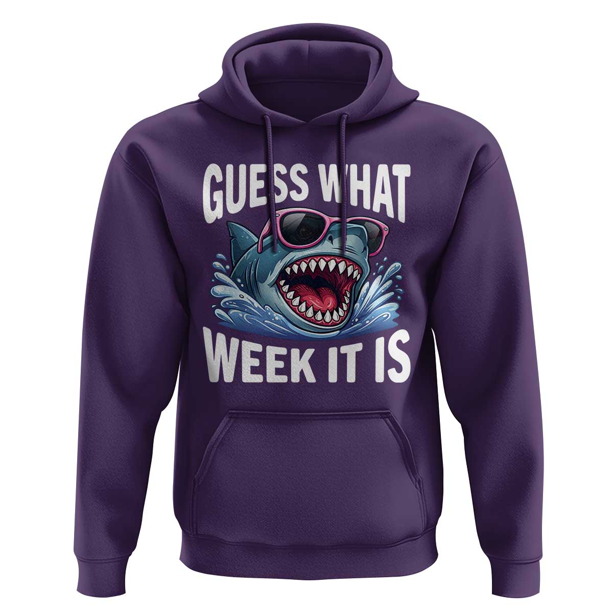 Funny Shark Guess What Week It Is Hoodie Shark Awareness Support Ocean Summer