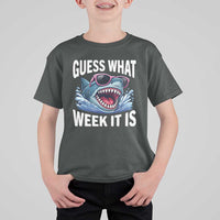 Funny Shark Guess What Week It Is T Shirt For Kid Shark Awareness Support Ocean Summer