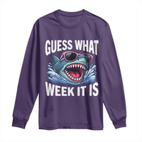 Funny Shark Guess What Week It Is Long Sleeve Shirt Shark Awareness Support Ocean Summer