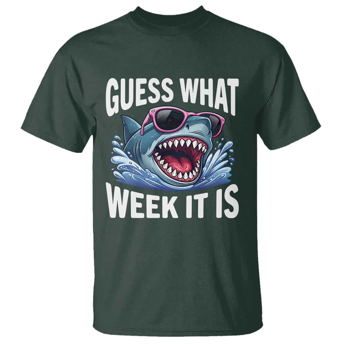 Funny Shark Guess What Week It Is T Shirt Shark Awareness Support Ocean Summer