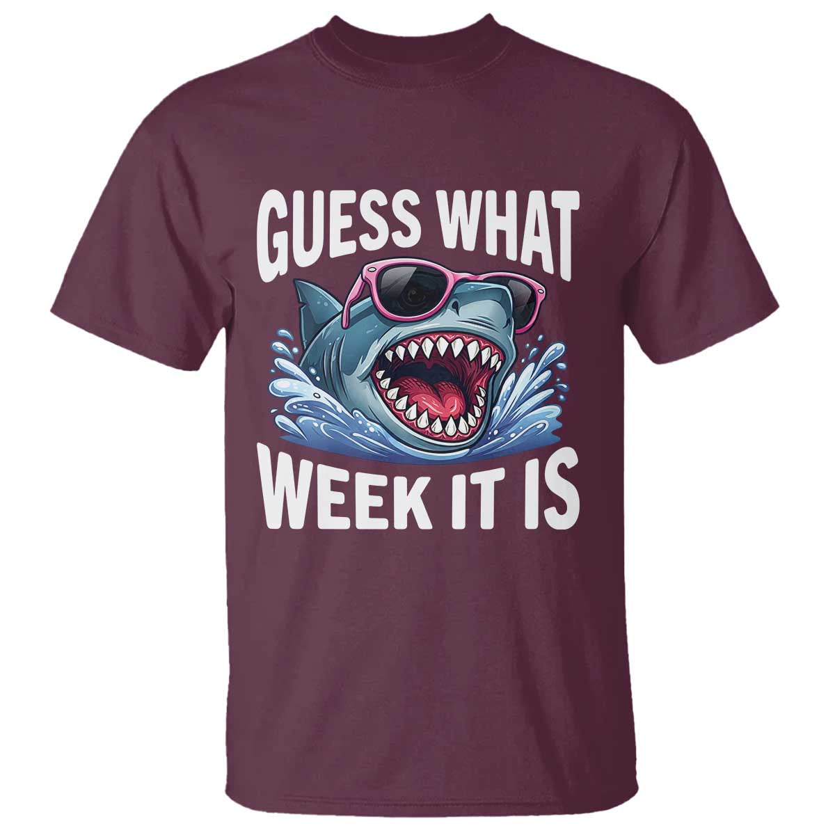 Funny Shark Guess What Week It Is T Shirt Shark Awareness Support Ocean Summer