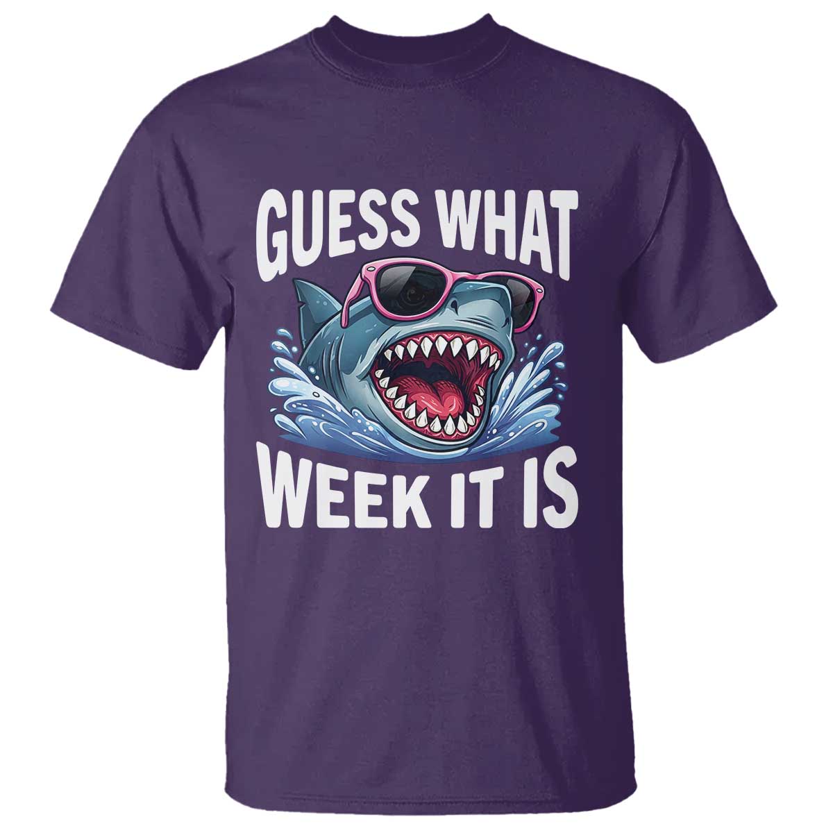 Funny Shark Guess What Week It Is T Shirt Shark Awareness Support Ocean Summer