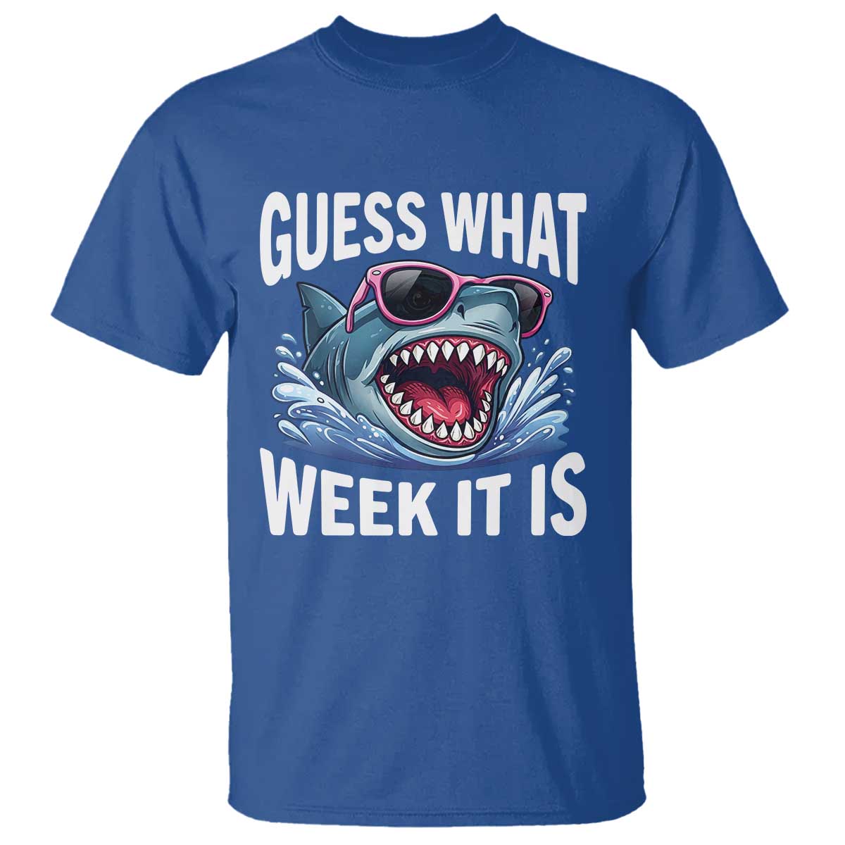 Funny Shark Guess What Week It Is T Shirt Shark Awareness Support Ocean Summer