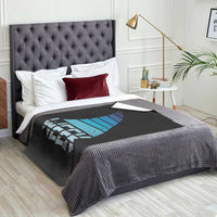 Funny Shark Fin Week Retro Ocean Wildlife Vintage Throw Blanket