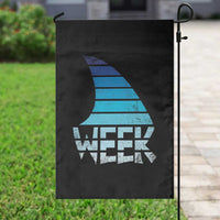 Funny Shark Fin Week Retro Ocean Wildlife Vintage Garden Flag