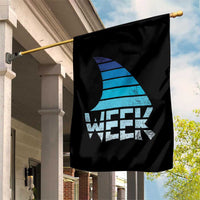Funny Shark Fin Week Retro Ocean Wildlife Vintage Garden Flag