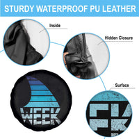 Funny Shark Fin Week Retro Ocean Wildlife Vintage Spare Tire Cover