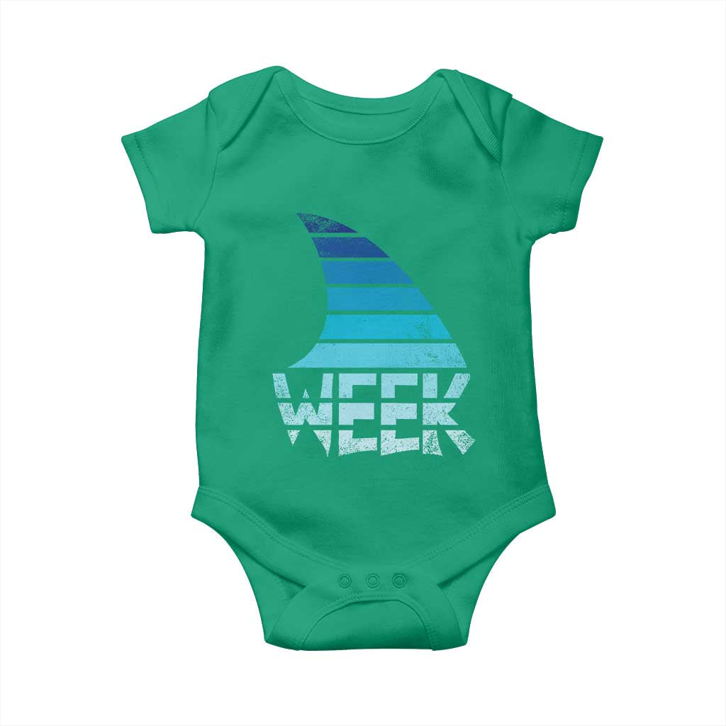 Funny Shark Fin Week Retro Ocean Wildlife Vintage Baby Onesie