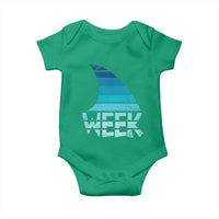 Funny Shark Fin Week Retro Ocean Wildlife Vintage Baby Onesie