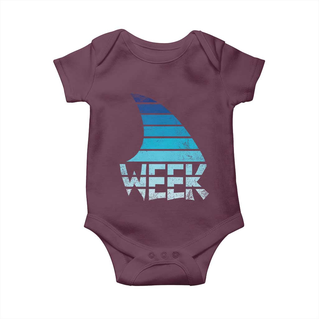 Funny Shark Fin Week Retro Ocean Wildlife Vintage Baby Onesie