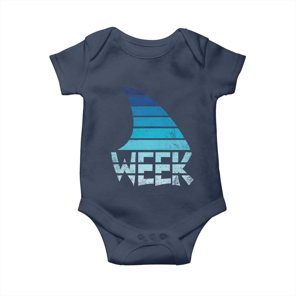 Funny Shark Fin Week Retro Ocean Wildlife Vintage Baby Onesie