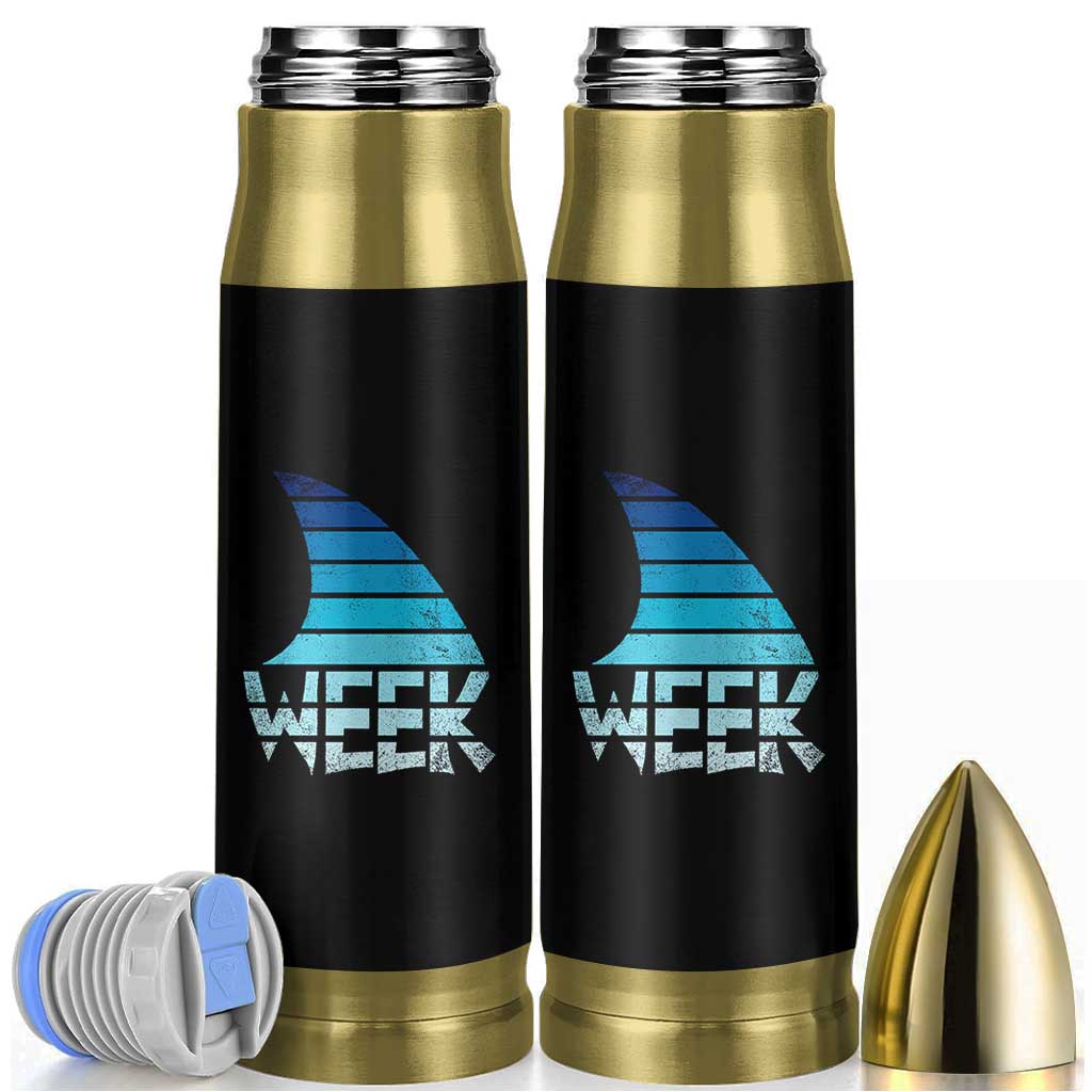 Funny Shark Fin Week Retro Ocean Wildlife Vintage Bullet Tumbler