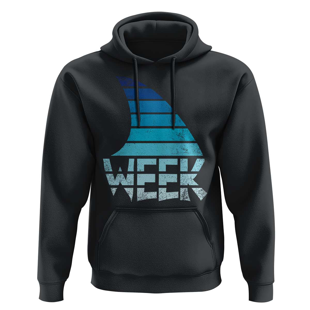 Funny Shark Fin Week Retro Ocean Wildlife Vintage Hoodie