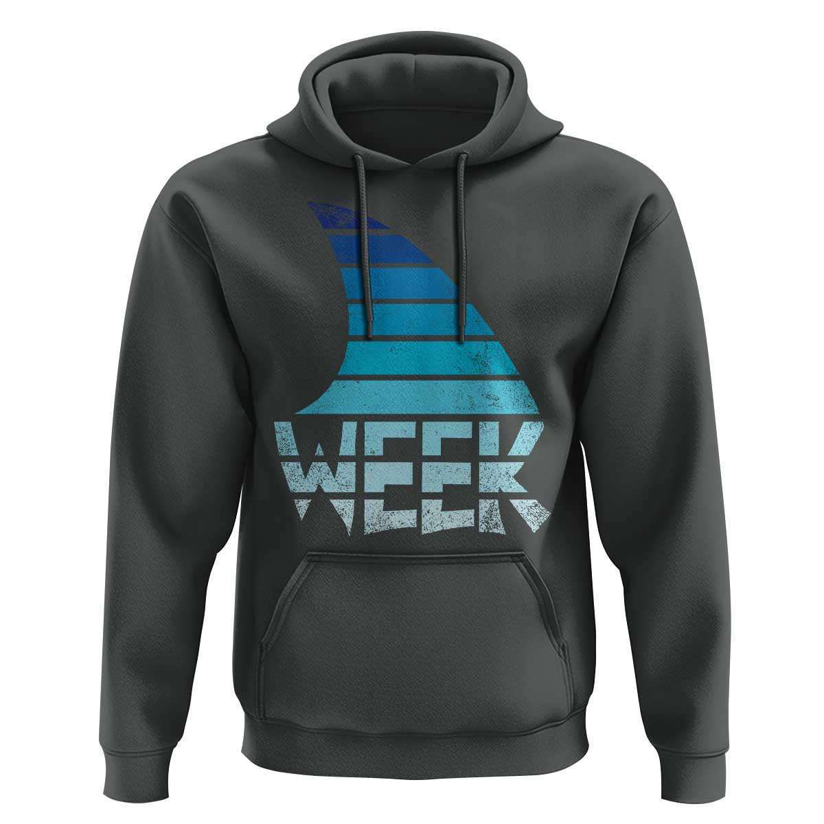 Funny Shark Fin Week Retro Ocean Wildlife Vintage Hoodie