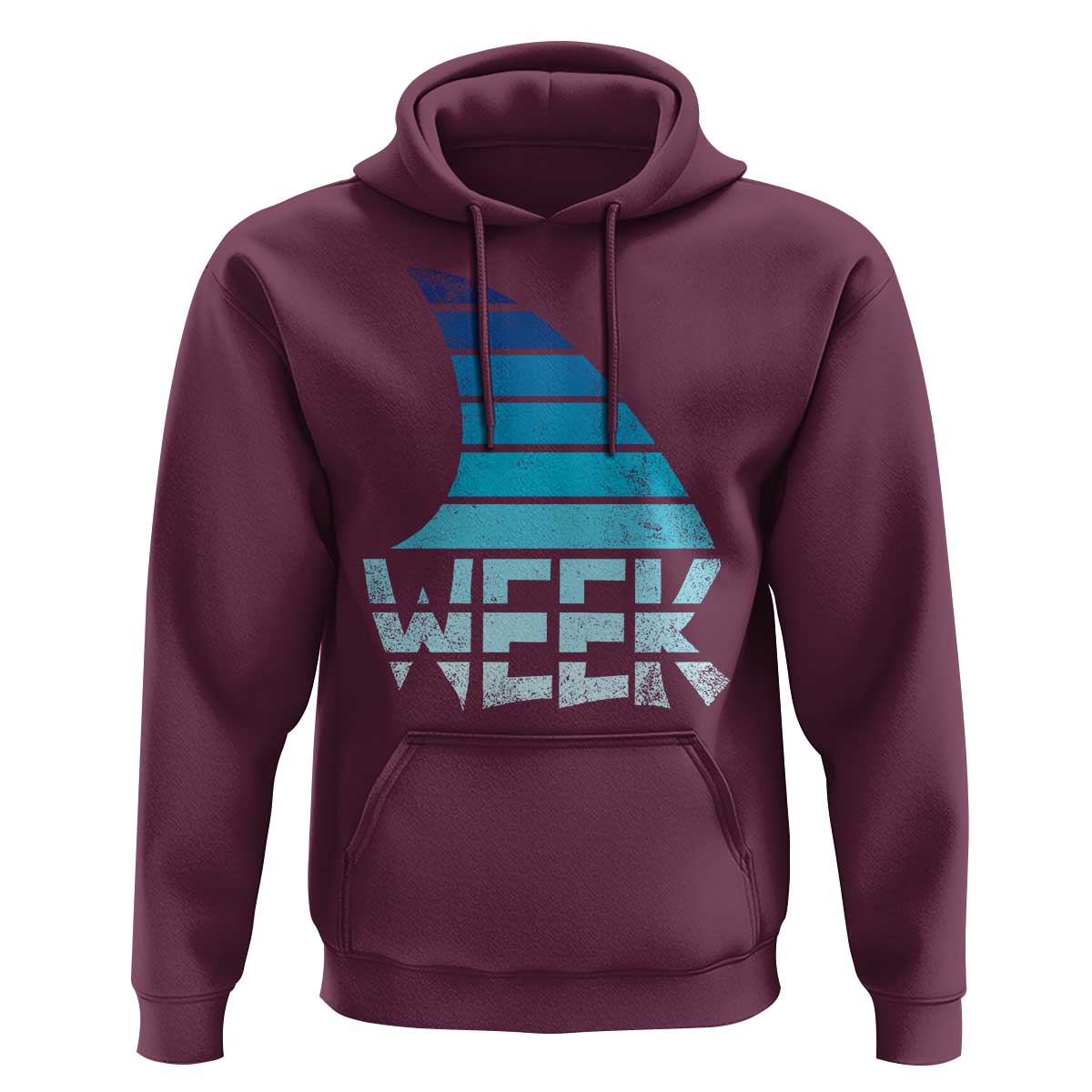 Funny Shark Fin Week Retro Ocean Wildlife Vintage Hoodie