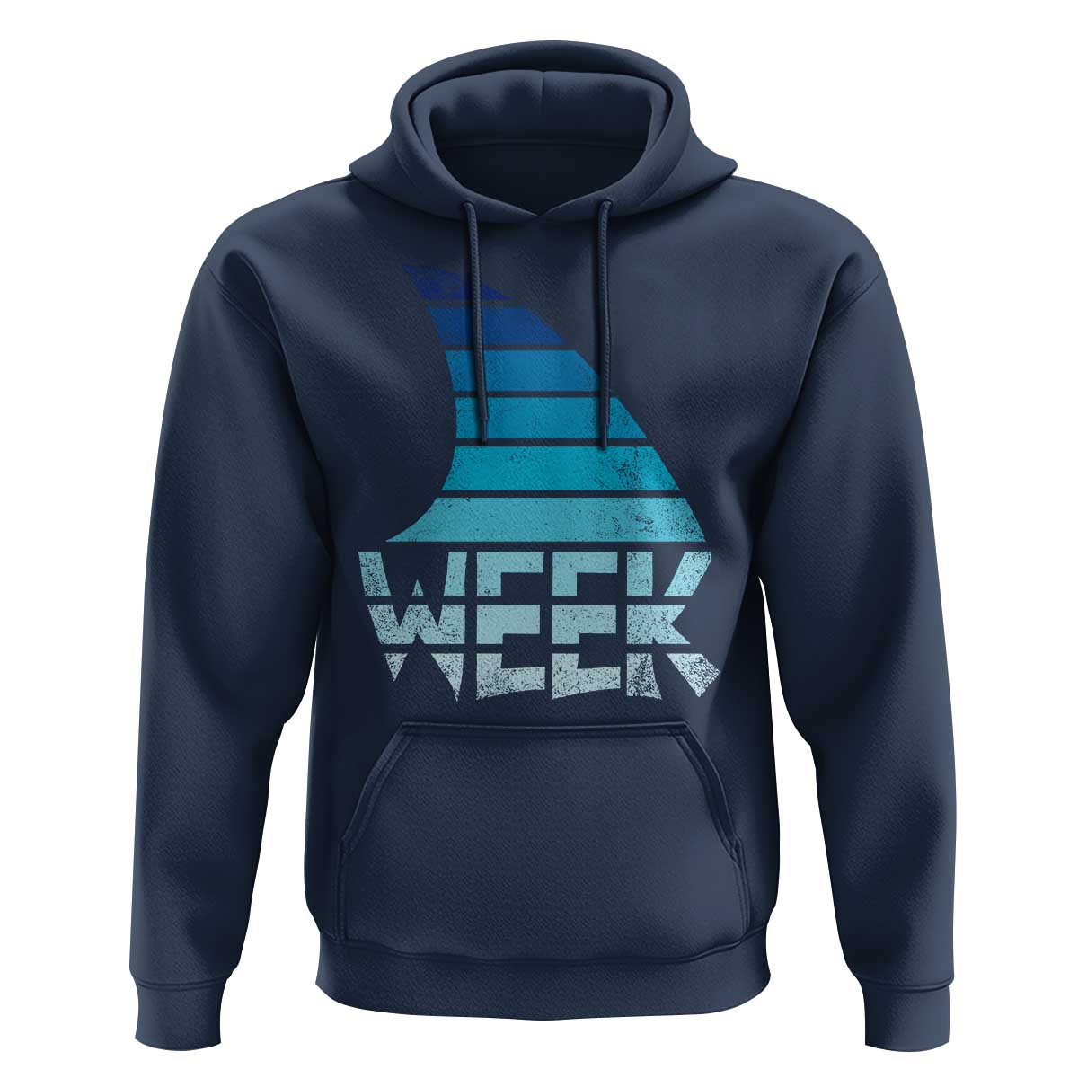 Funny Shark Fin Week Retro Ocean Wildlife Vintage Hoodie