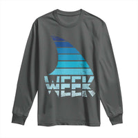 Funny Shark Fin Week Retro Ocean Wildlife Vintage Long Sleeve Shirt