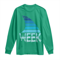 Funny Shark Fin Week Retro Ocean Wildlife Vintage Long Sleeve Shirt