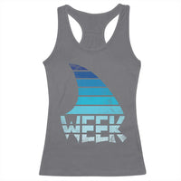 Funny Shark Fin Week Retro Ocean Wildlife Vintage Racerback Tank Top