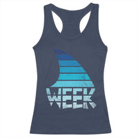 Funny Shark Fin Week Retro Ocean Wildlife Vintage Racerback Tank Top