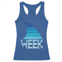 Funny Shark Fin Week Retro Ocean Wildlife Vintage Racerback Tank Top