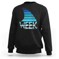 Funny Shark Fin Week Retro Ocean Wildlife Vintage Sweatshirt