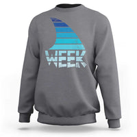 Funny Shark Fin Week Retro Ocean Wildlife Vintage Sweatshirt