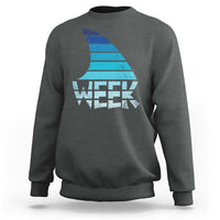 Funny Shark Fin Week Retro Ocean Wildlife Vintage Sweatshirt