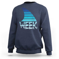 Funny Shark Fin Week Retro Ocean Wildlife Vintage Sweatshirt