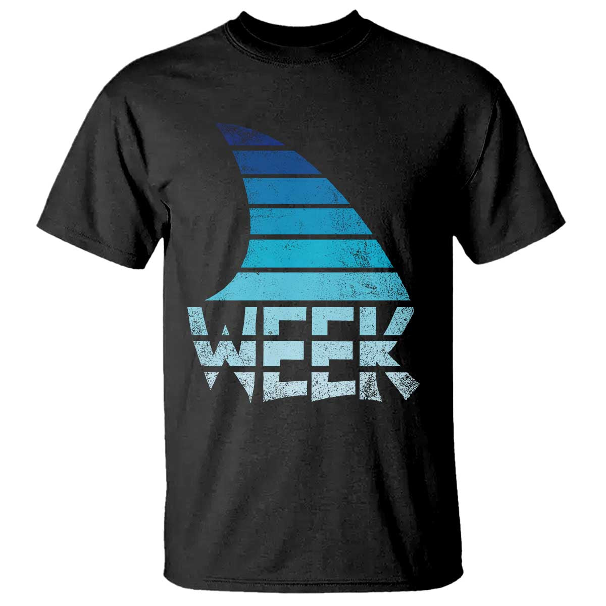 Funny Shark Fin Week Retro Ocean Wildlife Vintage T Shirt