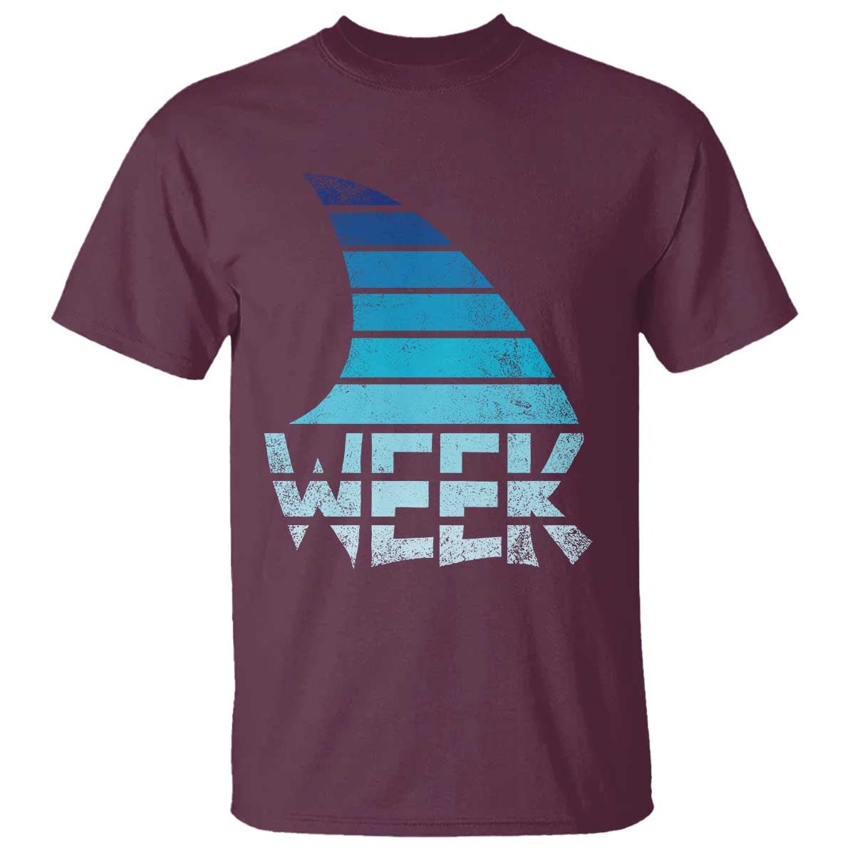 Funny Shark Fin Week Retro Ocean Wildlife Vintage T Shirt