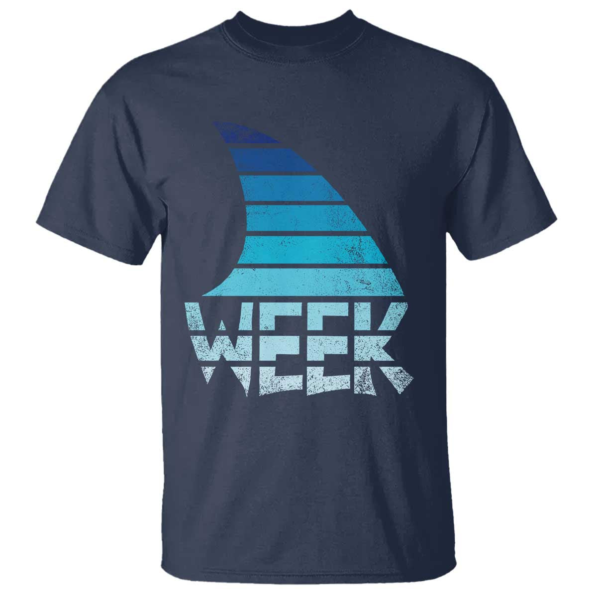 Funny Shark Fin Week Retro Ocean Wildlife Vintage T Shirt