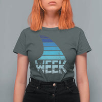 Funny Shark Fin Week Retro Ocean Wildlife Vintage T Shirt For Women