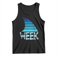 Funny Shark Fin Week Retro Ocean Wildlife Vintage Tank Top