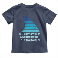 Funny Shark Fin Week Retro Ocean Wildlife Vintage Toddler T Shirt