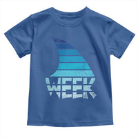 Funny Shark Fin Week Retro Ocean Wildlife Vintage Toddler T Shirt
