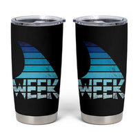 Funny Shark Fin Week Retro Ocean Wildlife Vintage Tumbler Cup
