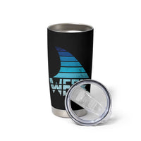 Funny Shark Fin Week Retro Ocean Wildlife Vintage Tumbler Cup