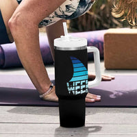 Funny Shark Fin Week Retro Ocean Wildlife Vintage Tumbler With Handle